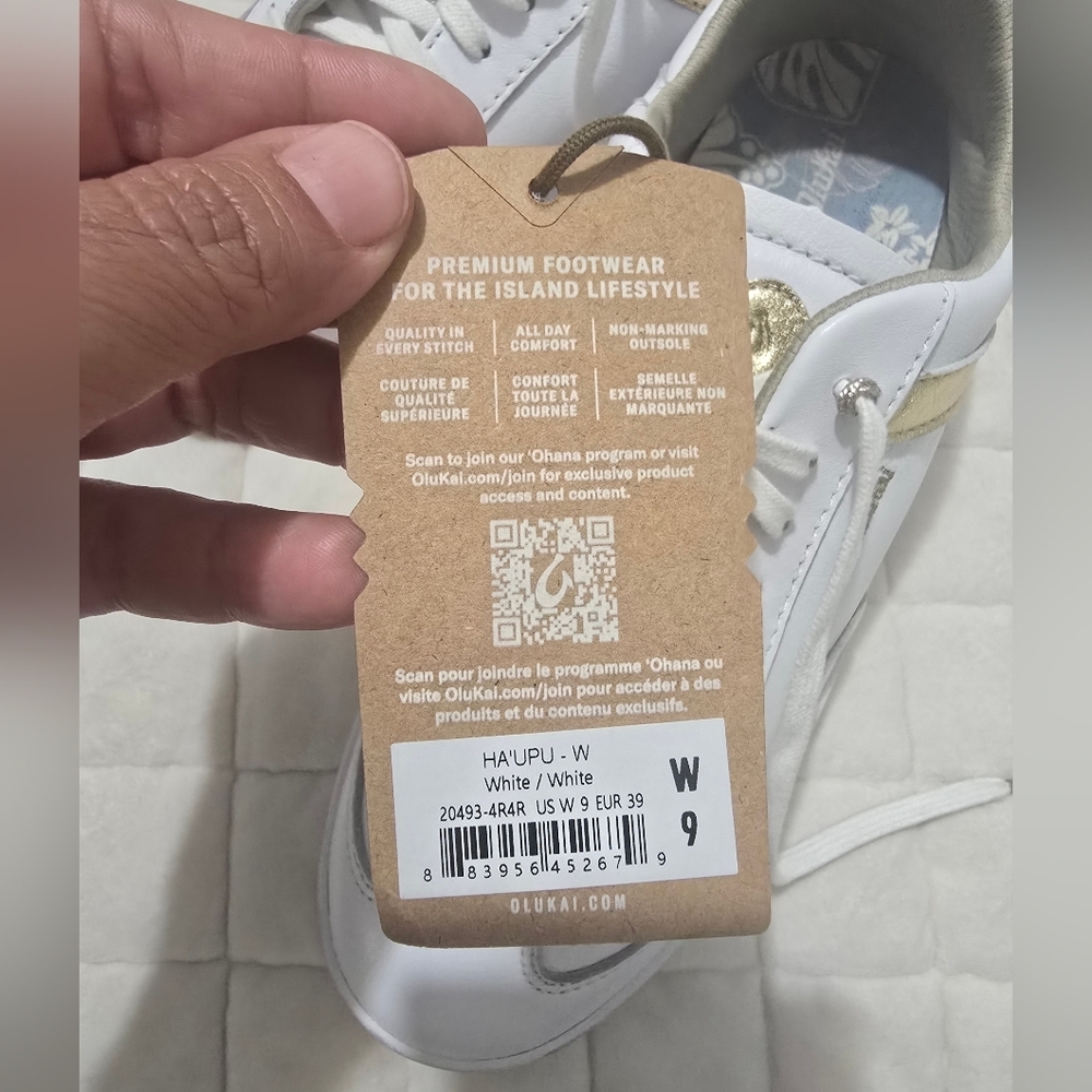 Olukai Ha’Upu Women's Athletic Lrather Sneaker - Size 9 - Picture 3 of 9